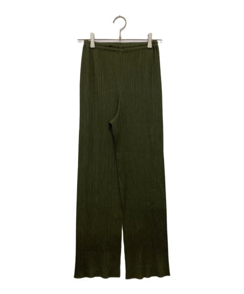 PLEATS PLEASE（プリーツプリーズ）PLEATS PLEASE (プリーツプリーズ) プリーツパンツ グリーン サイズ:3の古着・服飾アイテム
