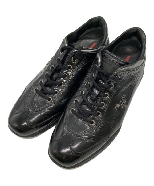 PRADA SPORTS（プラダスポーツ）PRADA SPORTS (プラダスポーツ) エナメルローカットスニーカー ブラック サイズ:37の古着・服飾アイテム