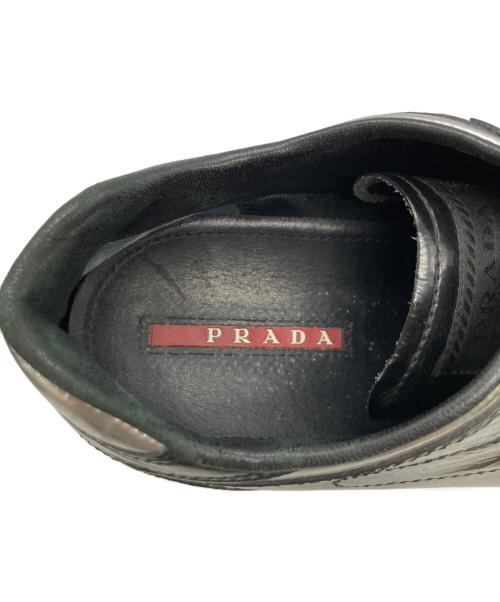 PRADA SPORTS（プラダスポーツ）PRADA SPORTS (プラダスポーツ) エナメルローカットスニーカー ブラック サイズ:37の古着・服飾アイテム