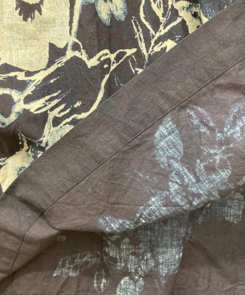 45R（フォーティファイブ・アール）45R (フォーティファイブ・アール) アネモネバードプリントのシャーリングドレス ネイビー サイズ:下記参照の古着・服飾アイテム