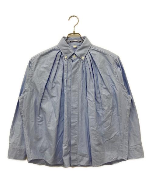 45R（フォーティファイブ・アール）45R (フォーティファイブ・アール) スーピマオックスのタックボタンダウンシャツ ブルー サイズ:2の古着・服飾アイテム