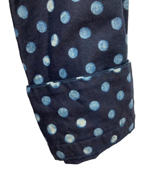 45R（フォーティファイブ・アール）45R (フォーティファイブ・アール) スーピマオックスドットプリントの908ローファー比翼シャツ ネイビー サイズ:2の古着・服飾アイテム