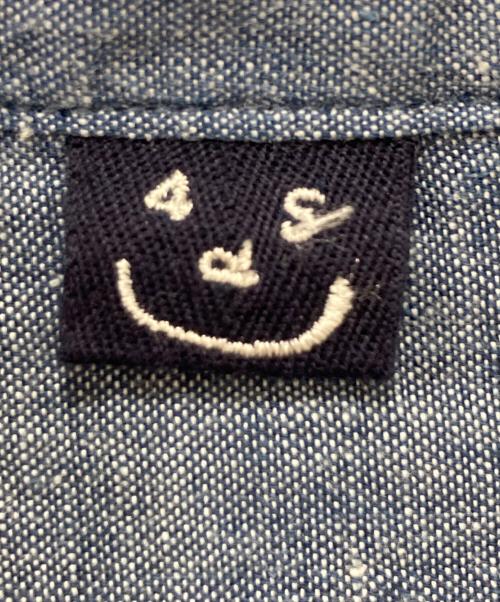 45R（フォーティファイブ・アール）45R (フォーティファイブ・アール) インドカディオックスの908ピンタックスタンドシャツ インディゴ サイズ:2の古着・服飾アイテム