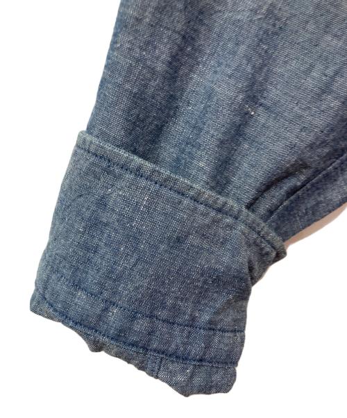 45R（フォーティファイブ・アール）45R (フォーティファイブ・アール) インドカディオックスの908ピンタックスタンドシャツ インディゴ サイズ:2の古着・服飾アイテム