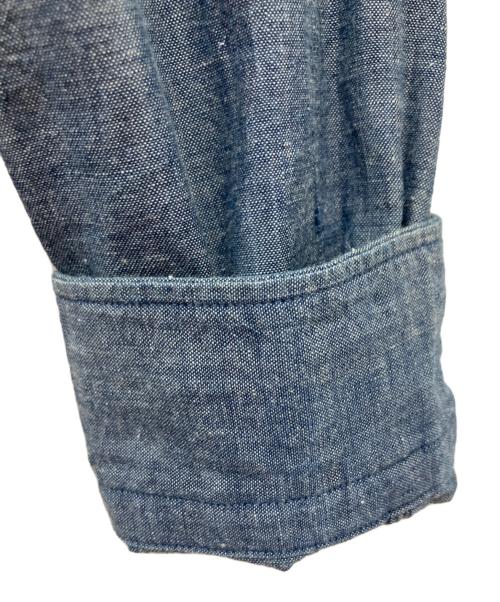 45R（フォーティファイブ・アール）45R (フォーティファイブ・アール) インドカディオックスの908ピンタックスタンドシャツ インディゴ サイズ:2の古着・服飾アイテム