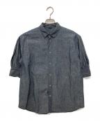 45Rフォーティファイブ・アール）の古着「綿麻瑠璃ダンガリーの5分袖クッペシャツ」｜インディゴ