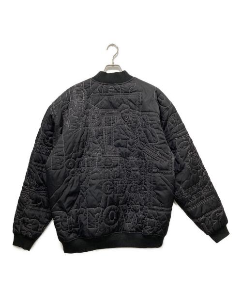 pellepelle（ペレペレ）pellepelle (ペレペレ) 刺繍キルティングジャケット ブラック サイズ:XLの古着・服飾アイテム