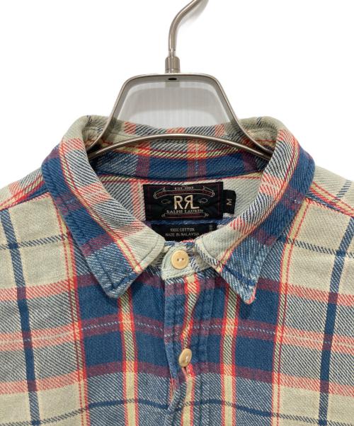 RRL（ダブルアールエル）RRL (ダブルアールエル) ネルシャツ スカイブルー サイズ:Mの古着・服飾アイテム