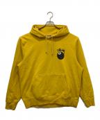 stussyステューシー）の古着「８ボールプルオーバーパーカー」｜イエロー