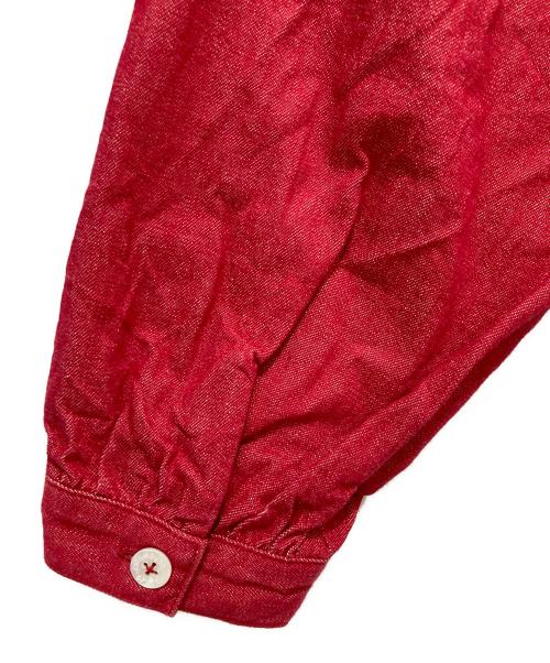 PINK HOUSE（ピンクハウス）PINK HOUSE (ピンクハウス) ネームワッペン使いデニムワンピース レッド サイズ:-の古着・服飾アイテム