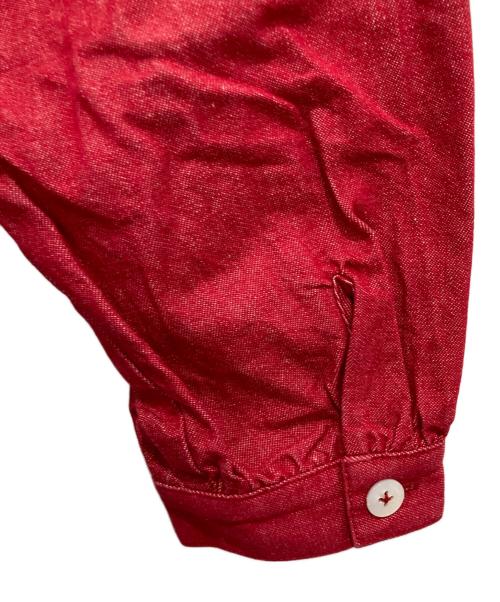 PINK HOUSE（ピンクハウス）PINK HOUSE (ピンクハウス) ネームワッペン使いデニムワンピース レッド サイズ:-の古着・服飾アイテム
