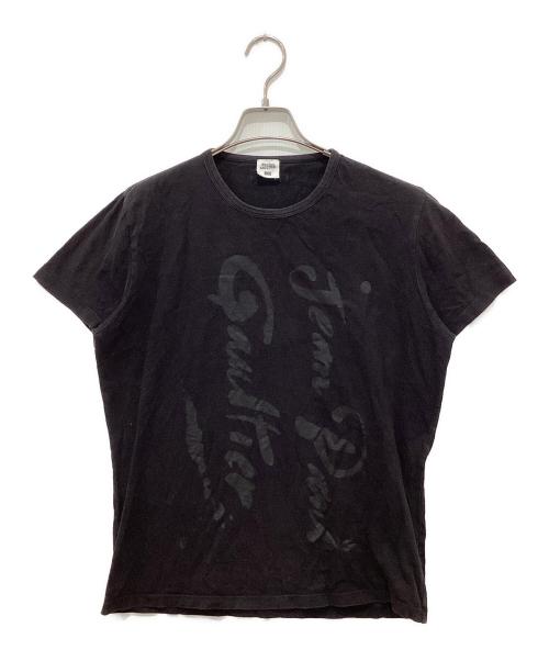 Jean Paul Gaultier homme（ジャンポールゴルチェオム）Jean Paul Gaultier homme (ジャンポールゴルチェオム) プリントTシャツ ブラック サイズ:48の古着・服飾アイテム