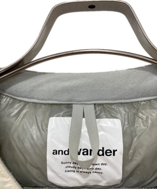 and wander（アンドワンダー）and wander (アンドワンダー) diamond stitch down vest アイボリー サイズ:Lの古着・服飾アイテム