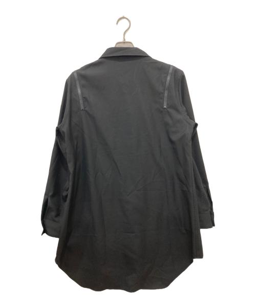 GROUND Y（グラウンドワイ）GROUND Y (グラウンドワイ) T/W Gaberdine Zipper Shirt ブラック サイズ:3の古着・服飾アイテム