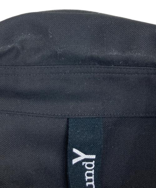 GROUND Y（グラウンドワイ）GROUND Y (グラウンドワイ) T/W Gaberdine Zipper Shirt ブラック サイズ:3の古着・服飾アイテム