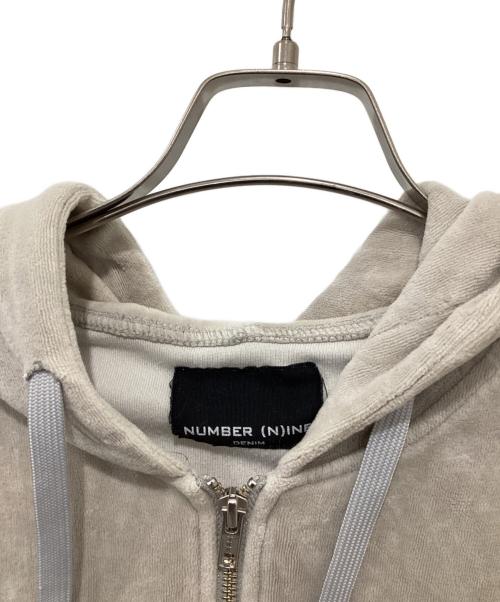 NUMBER (N)INE DENIM（ナンバーナインデニム）NUMBER (N)INE DENIM (ナンバーナインデニム) パイルジップパーカー ベージュ サイズ:Mの古着・服飾アイテム
