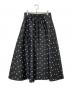 DOUBLE STANDARD CLOTHING (ダブルスタンダードクロージング) サテンプリントフレアースカート ブラック サイズ:38：4000円