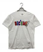 SUPREME×WTAPSシュプリーム×ダブルタップス）の古着「Sic'em! Tee」｜ホワイト