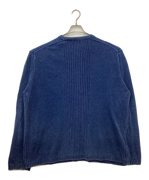 Eddie Bauer（エディーバウアー）Eddie Bauer (エディーバウアー) インディゴ染め深Vニット インディゴ サイズ:XLの古着・服飾アイテム
