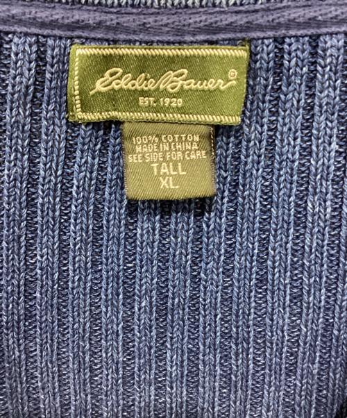 Eddie Bauer（エディーバウアー）Eddie Bauer (エディーバウアー) インディゴ染め深Vニット インディゴ サイズ:XLの古着・服飾アイテム