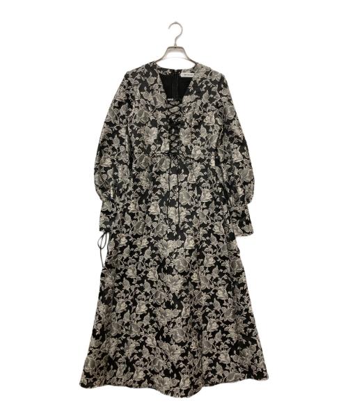 melt the lady（メルトザレディ）melt the lady (メルトザレディ) ジャガードロングドレス ホワイト×ブラック サイズ:FREEの古着・服飾アイテム