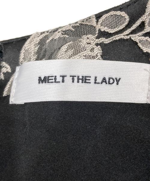 melt the lady（メルトザレディ）melt the lady (メルトザレディ) ジャガードロングドレス ホワイト×ブラック サイズ:FREEの古着・服飾アイテム
