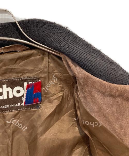 Schott（ショット）Schott (ショット) ジップジャケット ブラウン サイズ:42の古着・服飾アイテム