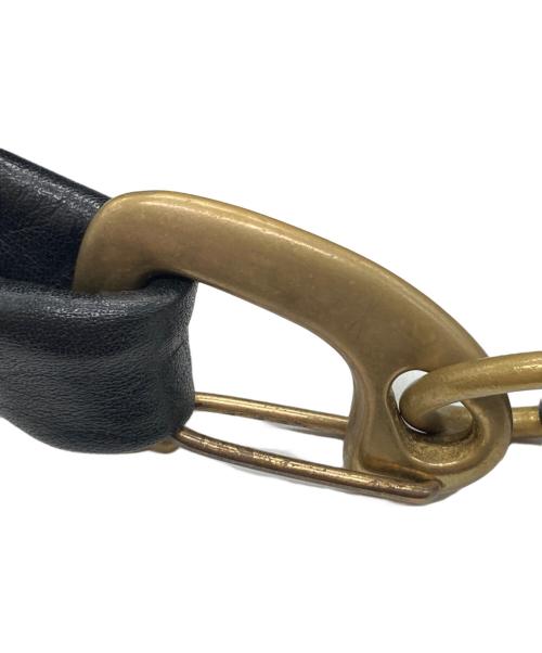 ear PAPILLONNER（イアパピヨネ）ear PAPILLONNER (イアパピヨネ) 撥水レザー2WAYショルダーバッグ ブラックの古着・服飾アイテム