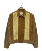 TOGA VIRILISトーガ ビリリース）の古着「Embroidery lace blouson」｜ベージュ