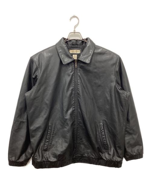 PRESTON&YORK（プレストンアンドヨーク）PRESTON&YORK (プレストンアンドヨーク) レザージャケット ブラック サイズ:XLの古着・服飾アイテム