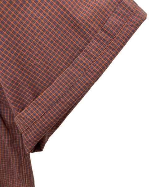 Marvine Pontiak Shirt Makers（マーヴィンポンティアックシャツメイカーズ）Marvine Pontiak Shirt Makers (マーヴィンポンティアックシャツメイカーズ) B.D. P/O S/S SH オレンジ×ブルー サイズ:ONEの古着・服飾アイテム