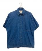 STUDIO NICHOLSONスタジオ ニコルソン）の古着「半袖シャツ/リネン混シャツ/デニムシャツ」｜インディゴ
