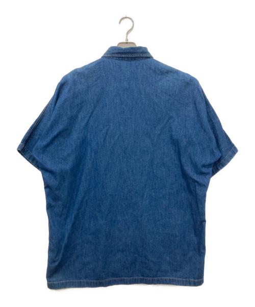 STUDIO NICHOLSON（スタジオ ニコルソン）STUDIO NICHOLSON (スタジオ ニコルソン) 半袖シャツ/リネン混シャツ/デニムシャツ インディゴ サイズ:Lの古着・服飾アイテム