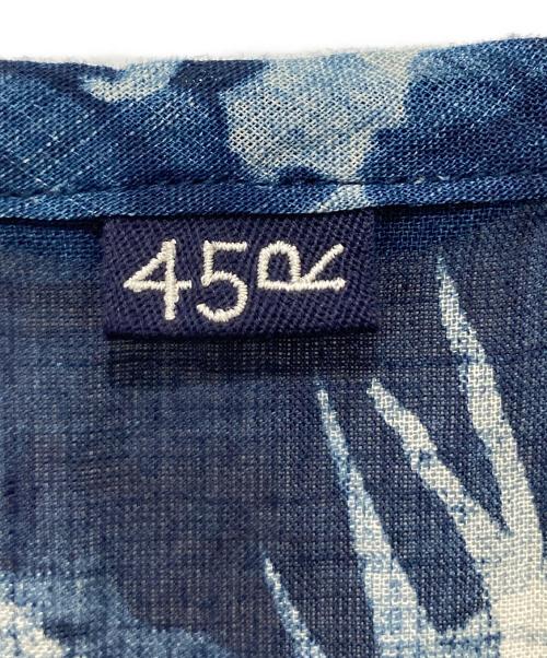 45R（フォーティファイブ・アール）45R (フォーティファイブ・アール) アイリーアロハプリントのドレス ブルー サイズ:下記参照の古着・服飾アイテム