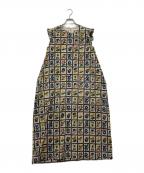 45Rフォーティファイブ・アール）の古着「インドカディフルールシャンブルプリントのドレス」｜ベージュ