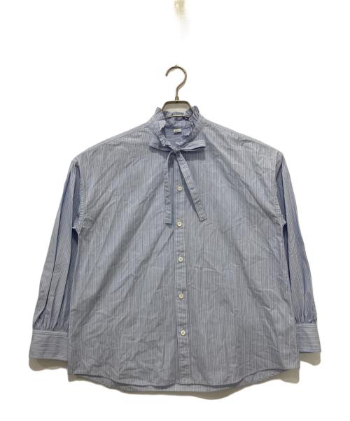 45R（フォーティファイブ・アール）45R (フォーティファイブ・アール) 180番三子の長袖クッペボウタイシャツ ブルー サイズ:2の古着・服飾アイテム