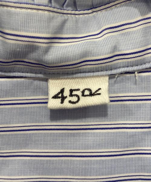 45R（フォーティファイブ・アール）45R (フォーティファイブ・アール) 180番三子の長袖クッペボウタイシャツ ブルー サイズ:2の古着・服飾アイテム