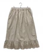 45Rフォーティファイブ・アール）の古着「葉山ものがたり 薄バックサテンのぺチスカート」｜ベージュ