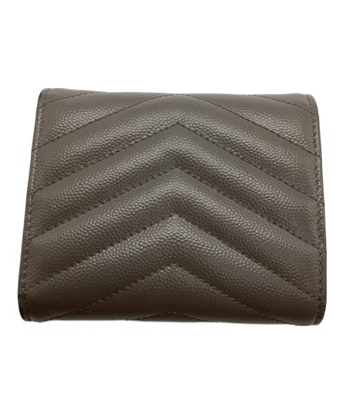 Saint Laurent Paris（サンローランパリ）Saint Laurent Paris (サンローランパリ) モノグラム マルチフォールドウォレット グレーの古着・服飾アイテム