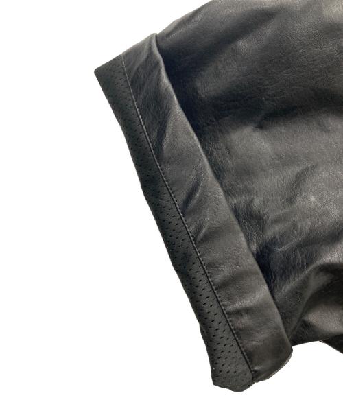 FUBU（フブ）FUBU (フブ) FAUX LEATHER BASEBALL SHIRTS ブラック サイズ:Lの古着・服飾アイテム