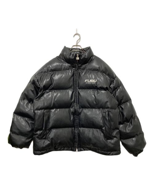 FUBU（フブ）FUBU (フブ) ECO LEATHER PUFFER JACKET ブラック サイズ:Lの古着・服飾アイテム