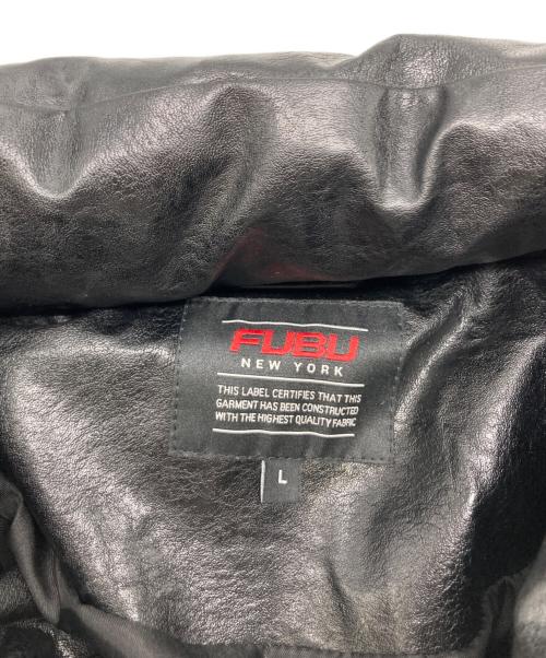 FUBU（フブ）FUBU (フブ) ECO LEATHER PUFFER JACKET ブラック サイズ:Lの古着・服飾アイテム