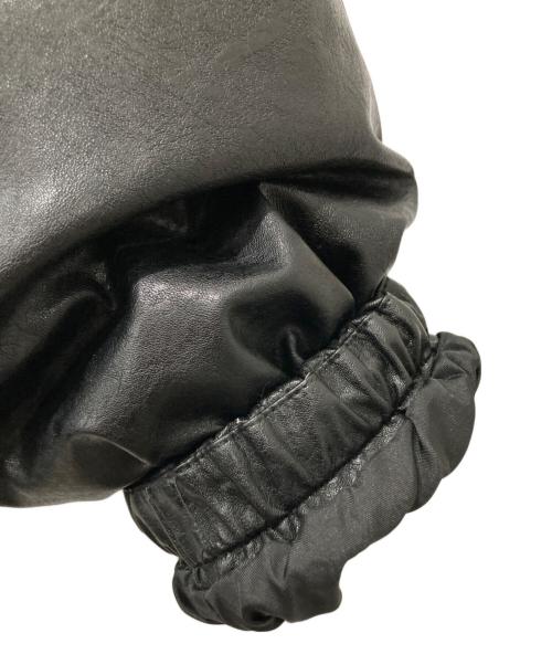 FUBU（フブ）FUBU (フブ) ECO LEATHER PUFFER JACKET ブラック サイズ:Lの古着・服飾アイテム