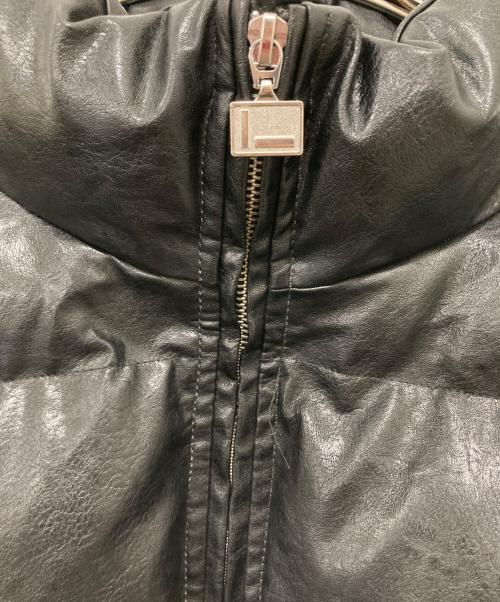 FUBU（フブ）FUBU (フブ) ECO LEATHER PUFFER JACKET ブラック サイズ:Lの古着・服飾アイテム