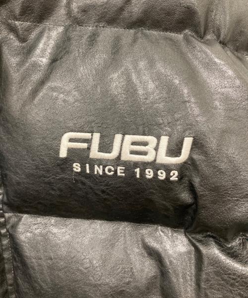 FUBU（フブ）FUBU (フブ) ECO LEATHER PUFFER JACKET ブラック サイズ:Lの古着・服飾アイテム