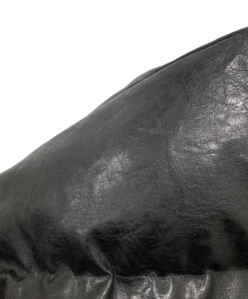 FUBU（フブ）FUBU (フブ) ECO LEATHER PUFFER JACKET ブラック サイズ:Lの古着・服飾アイテム