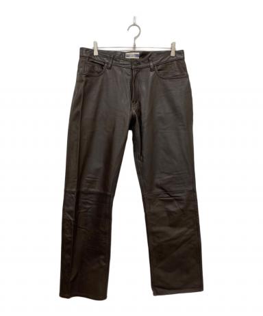 ギャップ　GAP 本革100% レザーパンツ　W29 L30　Straight 中古・古着通販】GAP (ギャップ) レザーパンツ ブラウン サイズ:34