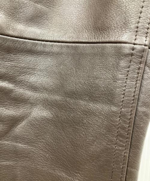 GAP（ギャップ）GAP (ギャップ) レザーパンツ ブラウン サイズ:34の古着・服飾アイテム