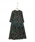 TRUNO by NOISE MAKERトルノバイノイズメーカー）の古着「ボタニカル花柄ワンピース」｜ブラック