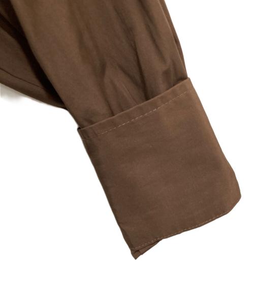 machatt（マチャット）machatt (マチャット) アシンメトリーフリルブラウス ブラウン サイズ:Fの古着・服飾アイテム